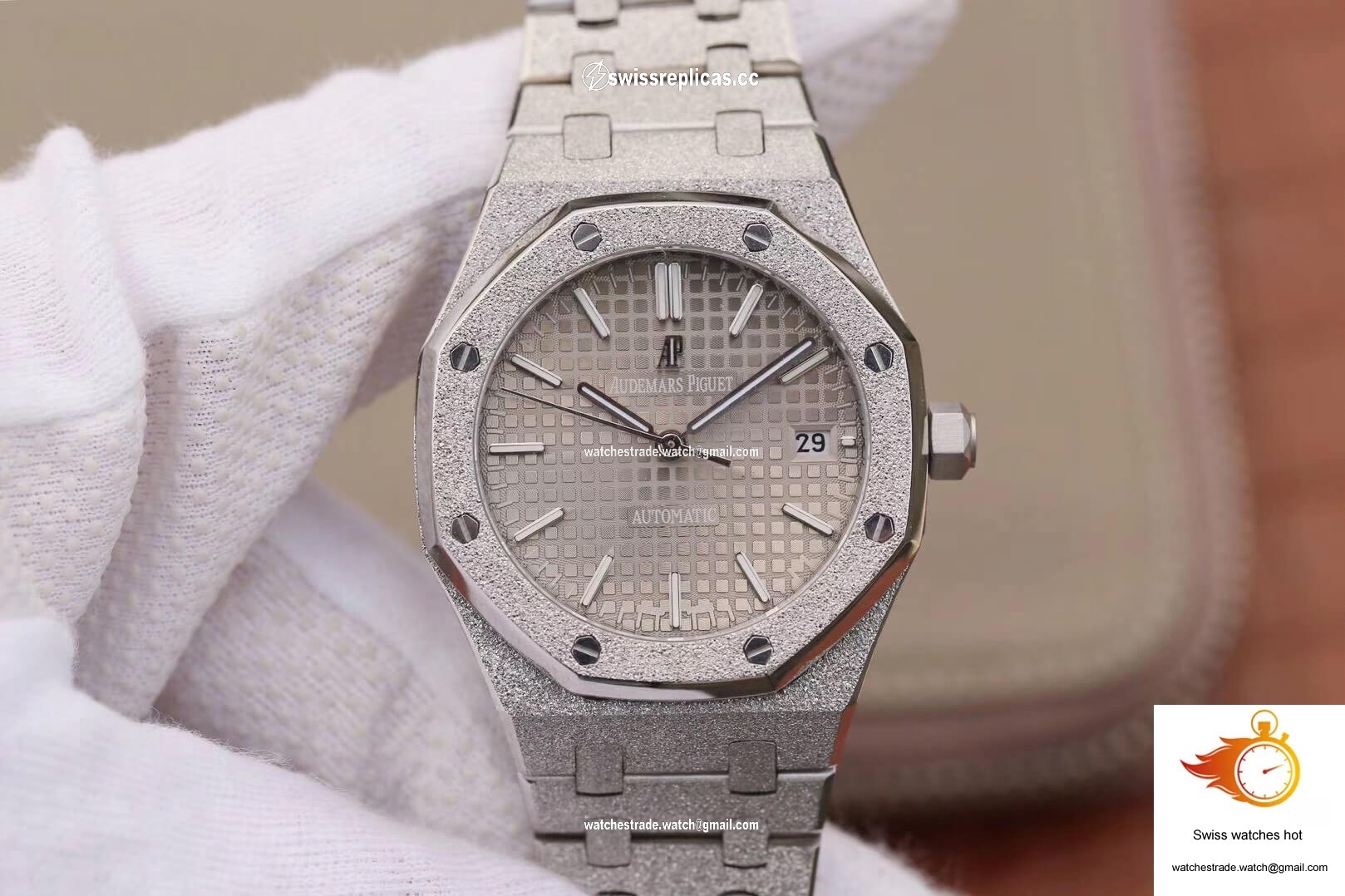 Audemars Piguet Royal Oak 15454BC.GG.1259BC.01 JH Factory Rhodium Dial 1