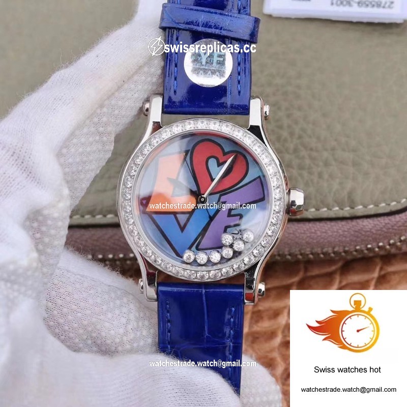 Chopard Happy Diamonds Happy Love 278559-3020 YF Factory Blue Mother Pearl Dial 1