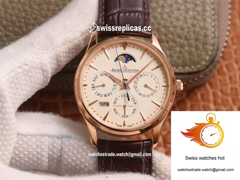 Jaeger-LeCoultre Master Ultra Thin Moon Perpetual Calendar 1302520 V9 Factory Rose Gold Case 1