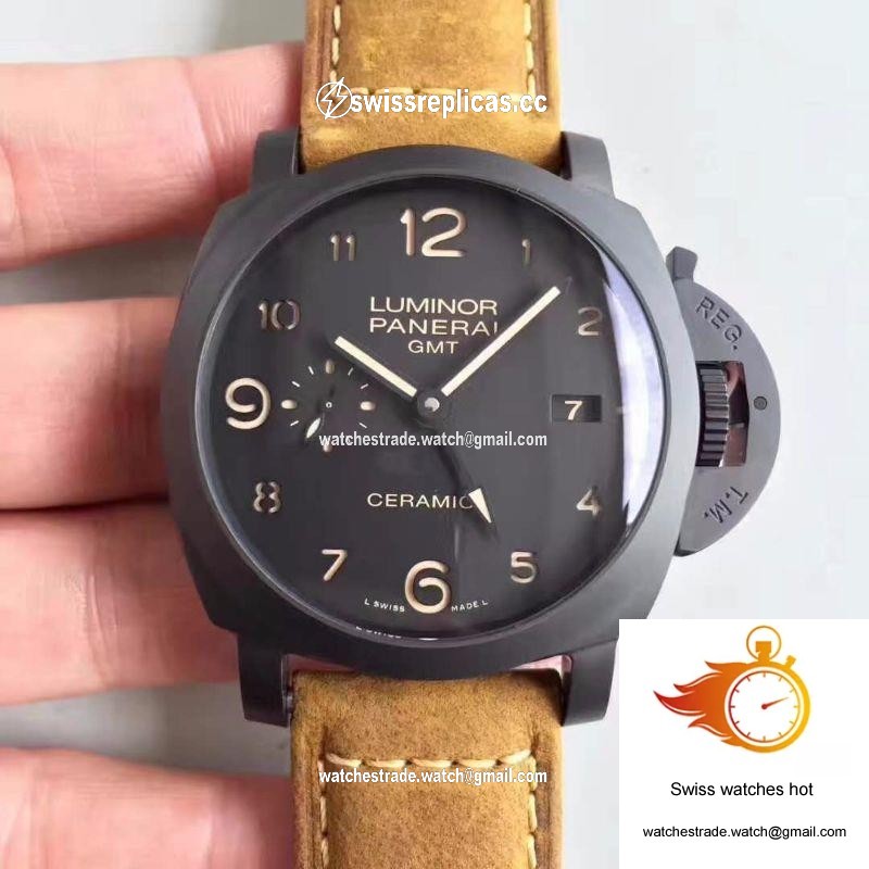 Panerai Luminor GMT 1950 3 Days PAM441 VS Factory V2 Black Dial 1