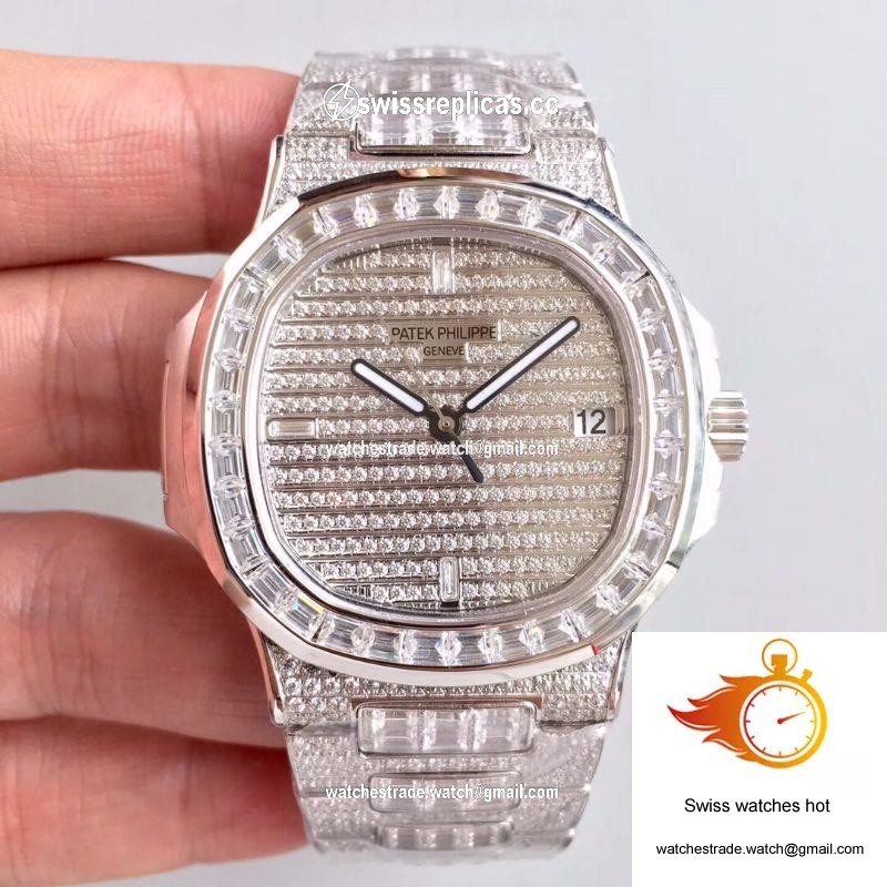 Patek Philippe Nautilus Jumbo 5719/1G-001 Diamonds Dial 1