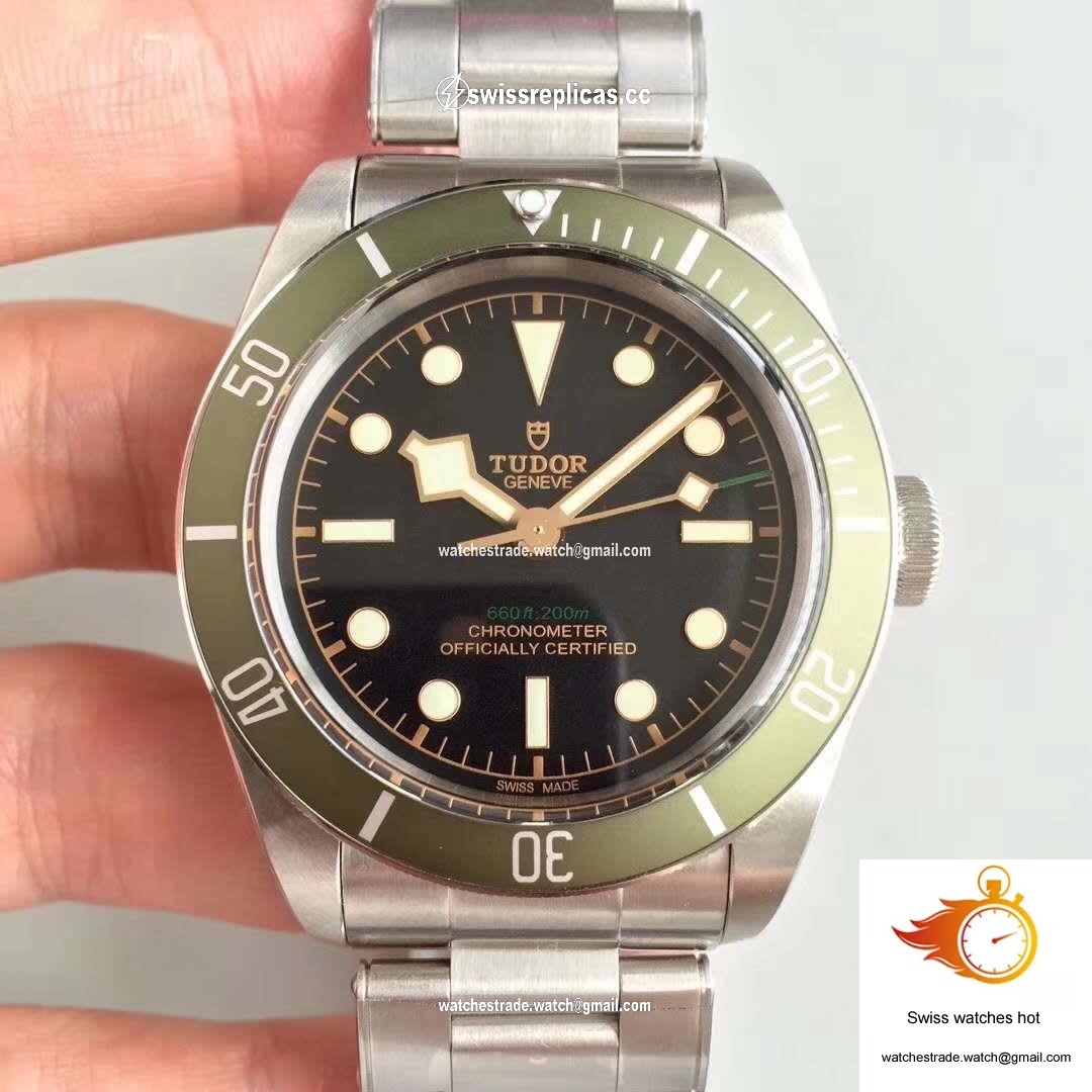 Tudor Heritage Black Bay Green Harrods Special Edition 79230G ZF Factory Black Dial 1