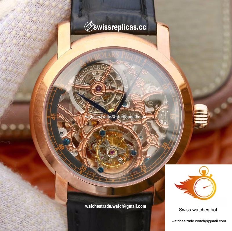 Audemars Piguet Jules Audemars Tourbillon 26357PT.ZZ.D028CR.01 18K Rose Gold Skeleton Dial 1