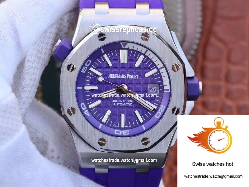 Audemars Piguet Royal Oak Offshore Diver 15710ST.OO.A077CA.01 Purple Dial 1