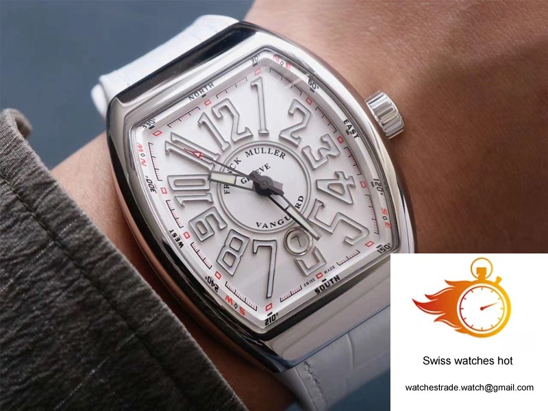Franck Muller Vanguard V 45 SC DT 5N BC ZF Factory White Dial 10