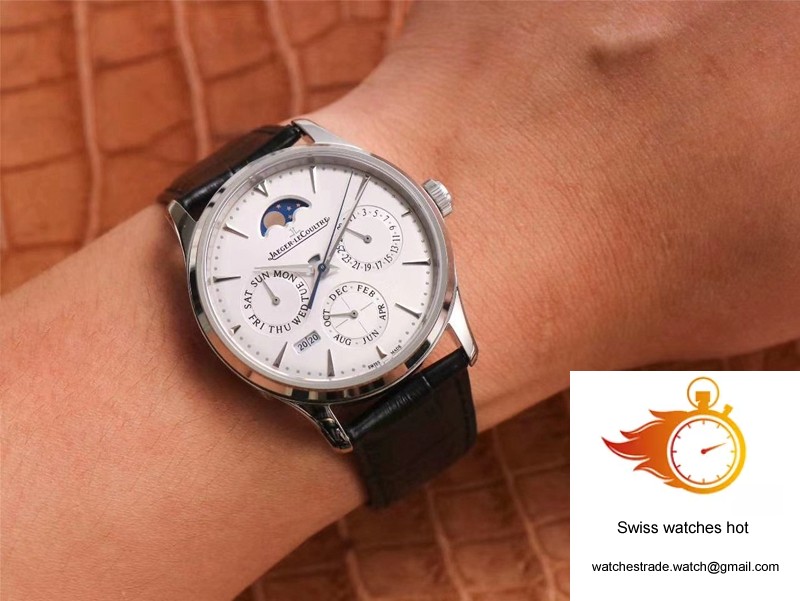 Jaeger-LeCoultre Master Ultra Thin Moon Perpetual Calendar 130842J V9 Factory White Dial 10