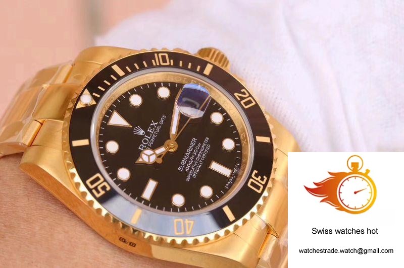 Rolex Submariner Date 116618LN VR Factory 18K Yellow Gold Wrapped Black Dial 10
