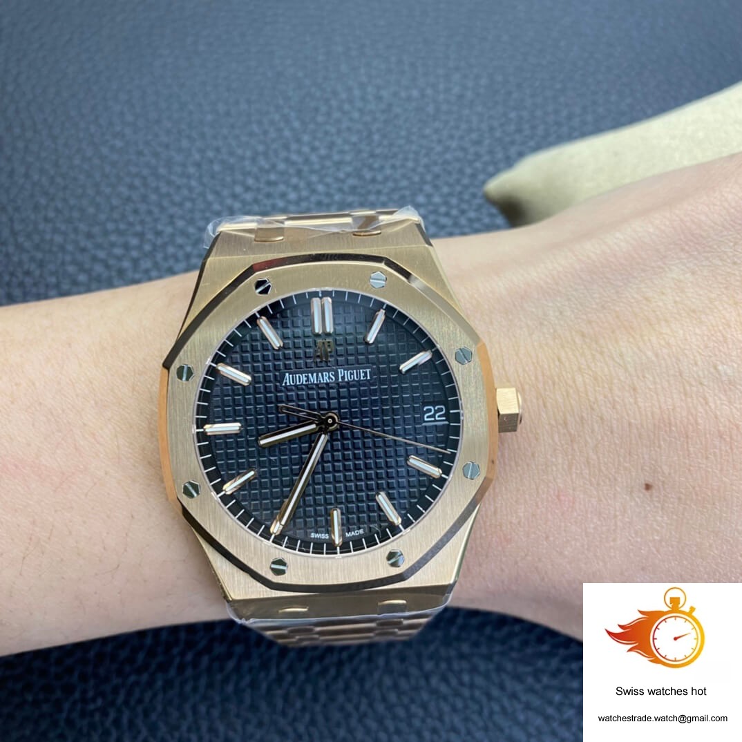 Audemars Piguet Royal Oak 15500OR.OO.1220OR.01 ZF Factory Rose Gold Version Black Dial 10