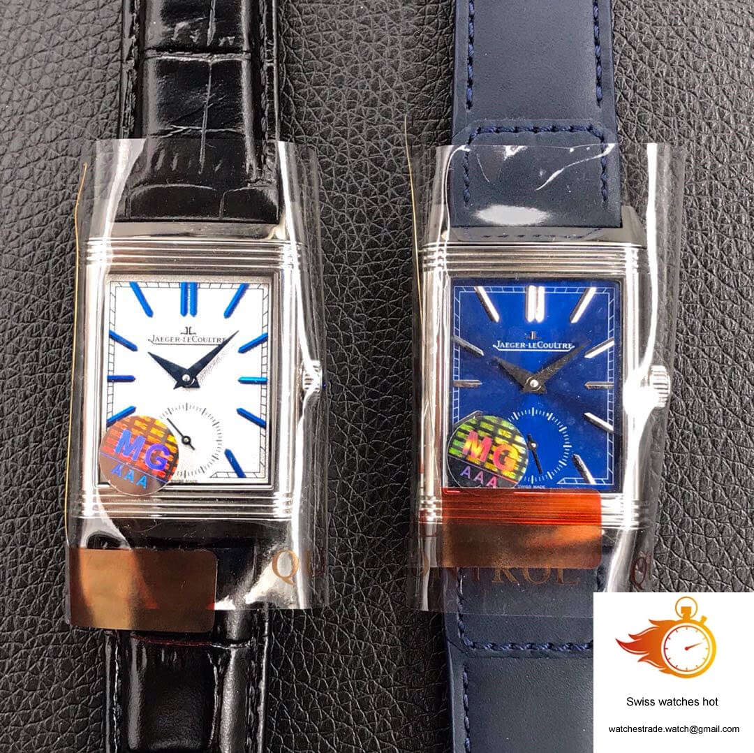 Jaeger LeCoultre Reverso Tribute Double-sided Double Time Zone Flip MG Factory Blue Dial 10