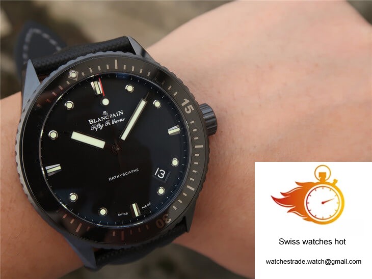 Blancpain Fifty Fathoms Bathyscaphe 5000-0130-B52-B GF Factory Black Ceramic 10