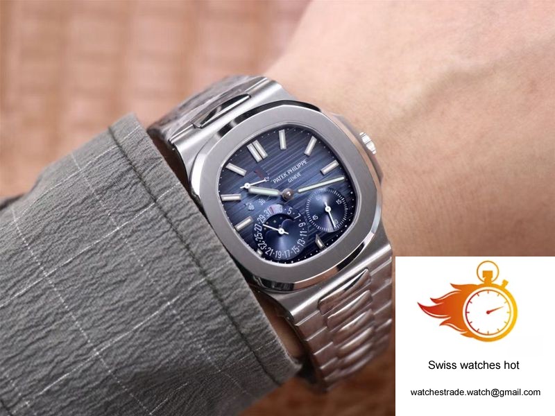 Patek Philippe Nautilus 5712/1A-001 PF Factory Blue Dial Steel Strap 10