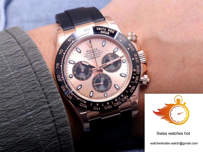 Rolex Daytona M116515LN-0021 Noob Factory Pink Dial 4130 Movement 10