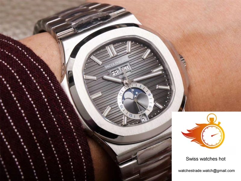 PF Factory Patek Philippe Nautilus 5726/1A-001 Moonphase Gray Dial 10