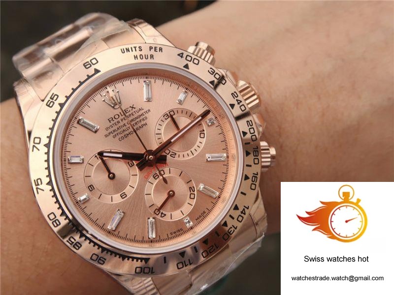 Rolex Daytona Cosmograph 116508 JH Factory Rose Gold Dial 10
