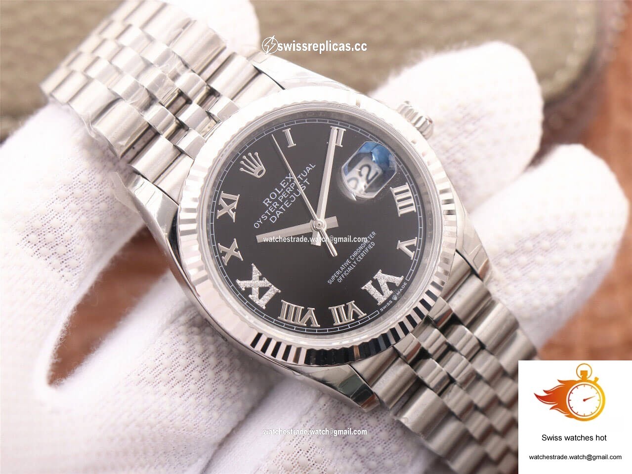 Rolex Datejust M126233 EW Factory Black Diamond-set Dial 2
