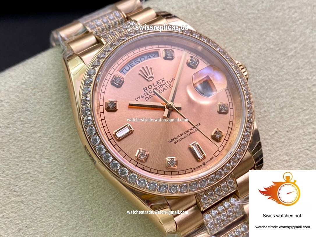 Rolex Day Date M128345RBR-0020 EW Factory Rose Gold 2