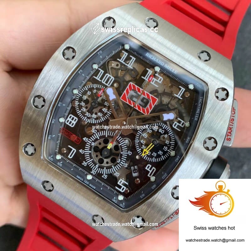 Richard Mille RM011 KV Factory Red Rubber Strap 2