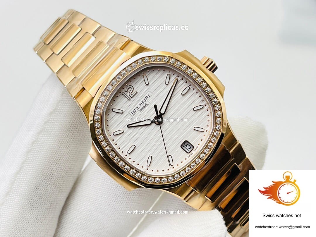 Patek Philippe Nautilus Ladies 7118/1200R-001 3K Factory Silver White Dial 2