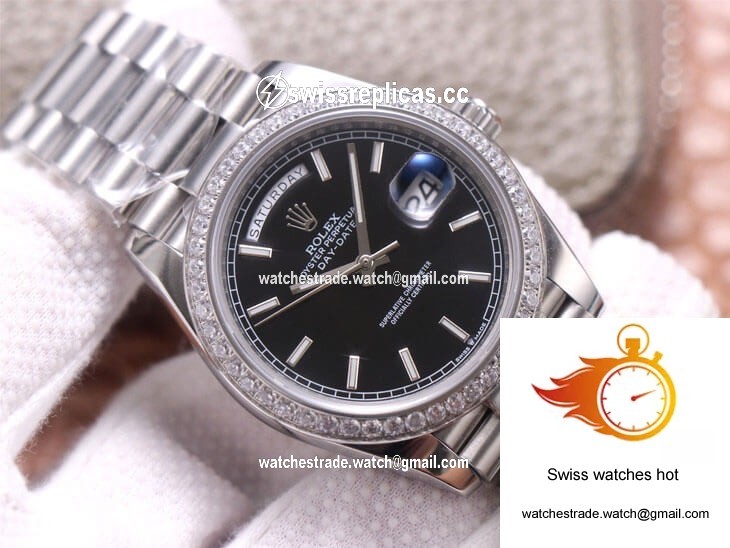 Rolex Day-Date M228349RBR-0002 EW Factory Black Dial 2