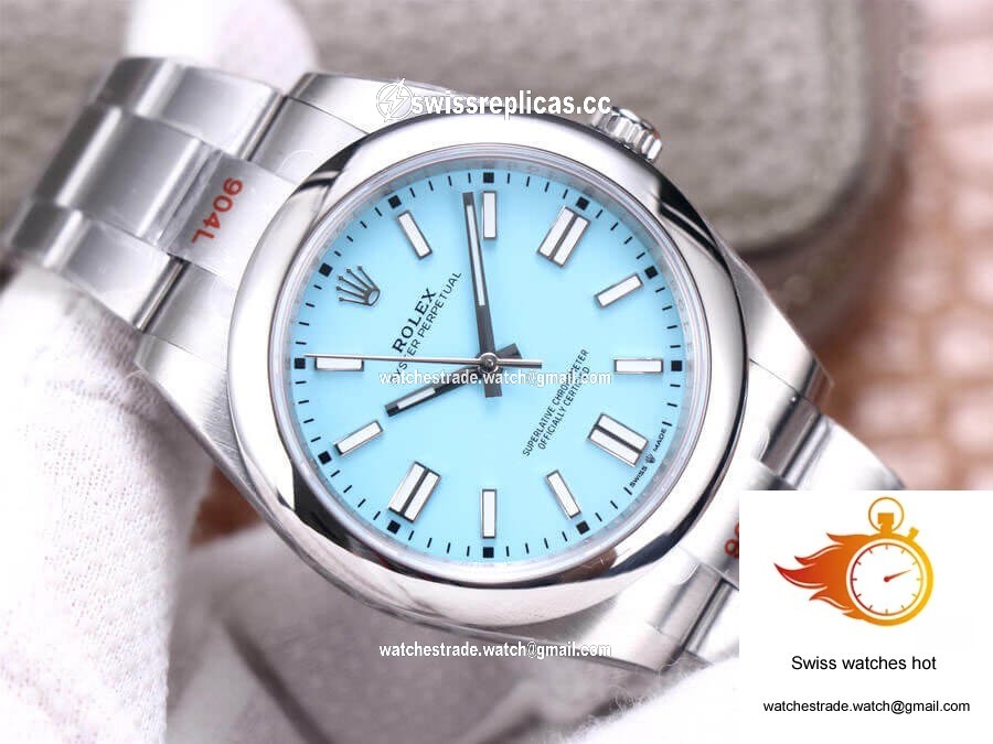 Rolex Oyster Perpetual M124300-0006 41MM EW Factory Turquoise Blue Dial 2