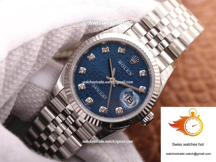 Rolex Datejust M126234-0011 36MM EW Factory Diamond-Studded Blue Dial 2