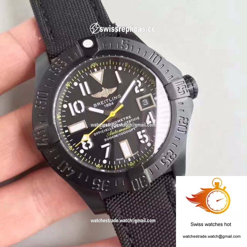 Breitling Avenger Seawolf Blacksteel Code Yellow M17330B2 GF Factory Black Dial 2