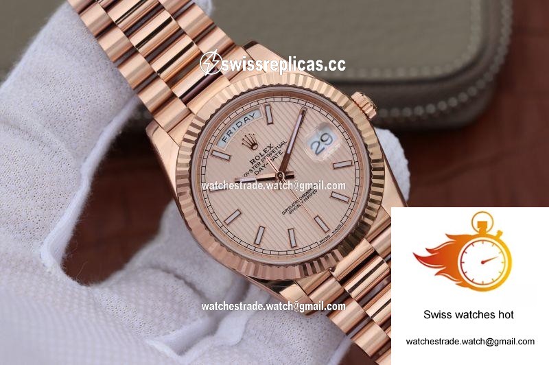 Rolex Day Date II 228235 40mm EW Factory Rosegold Dial 2
