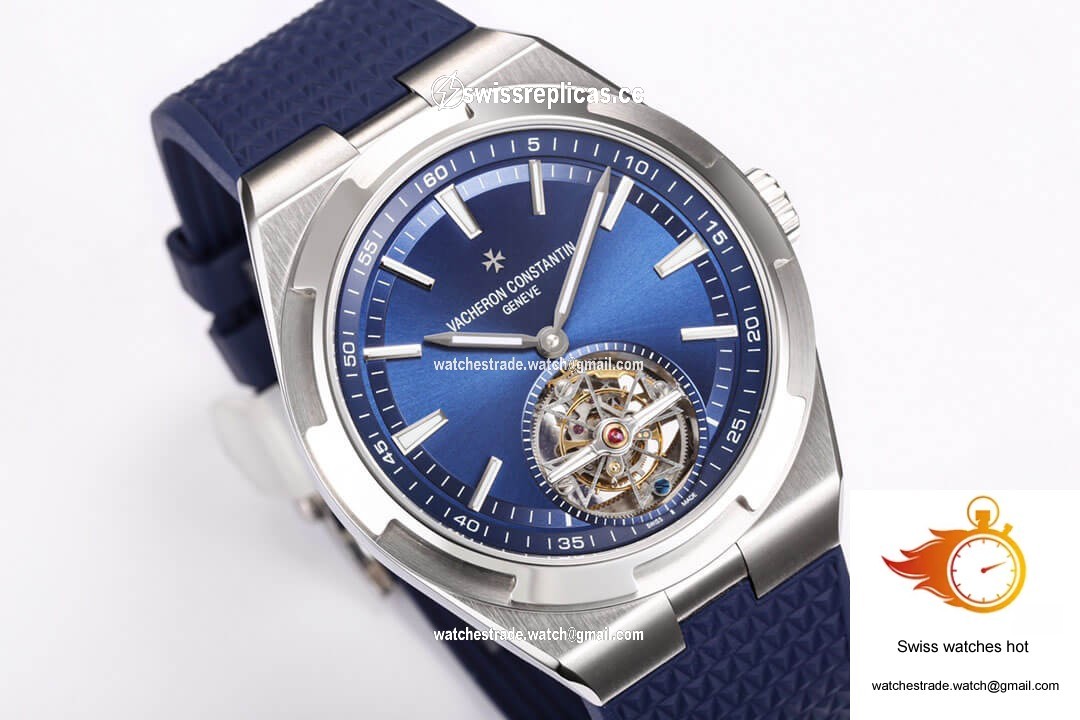 Vacheron Constantin Overseas Tourbillon 6000V/110A-B544 BBR Factory Blue Rubber Strap 2