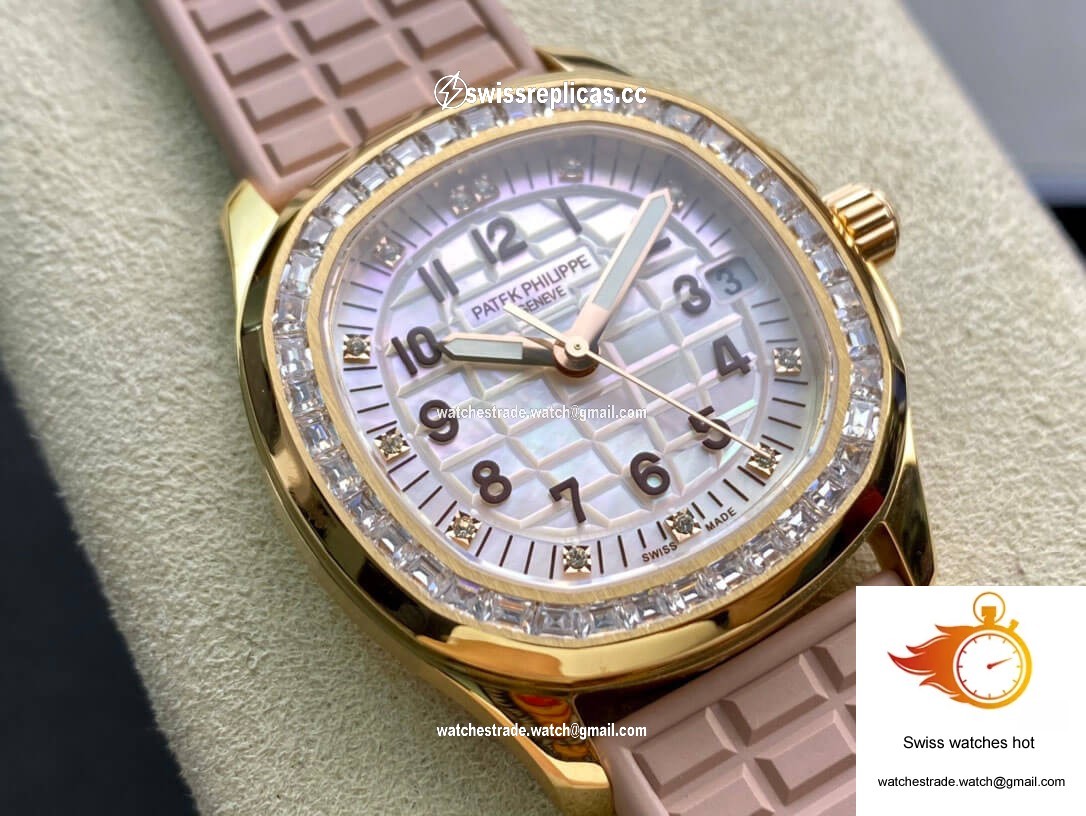 Patek Philippe Aquanaut Quartz Ladies PPF Factory Mother Of Pearl Dial 2