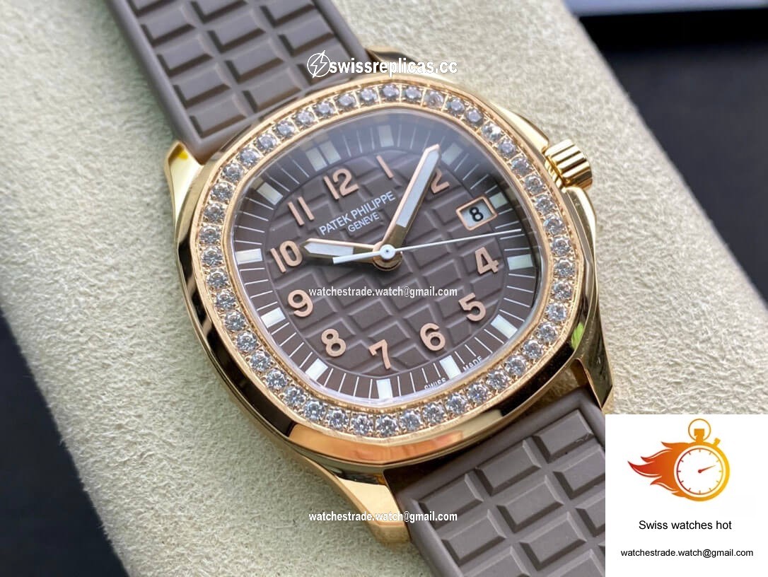 Patek Philippe Aquanaut Quartz Ladies 5067A PPF Factory Rose Gold Diamond-set Bezel 2