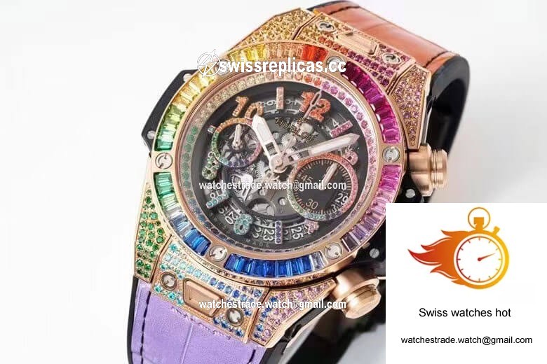 Hublot BIG BANG Unico 411.OX.9910.LR.0999 ZF Factory Rose Gold Skeleton Dial 2