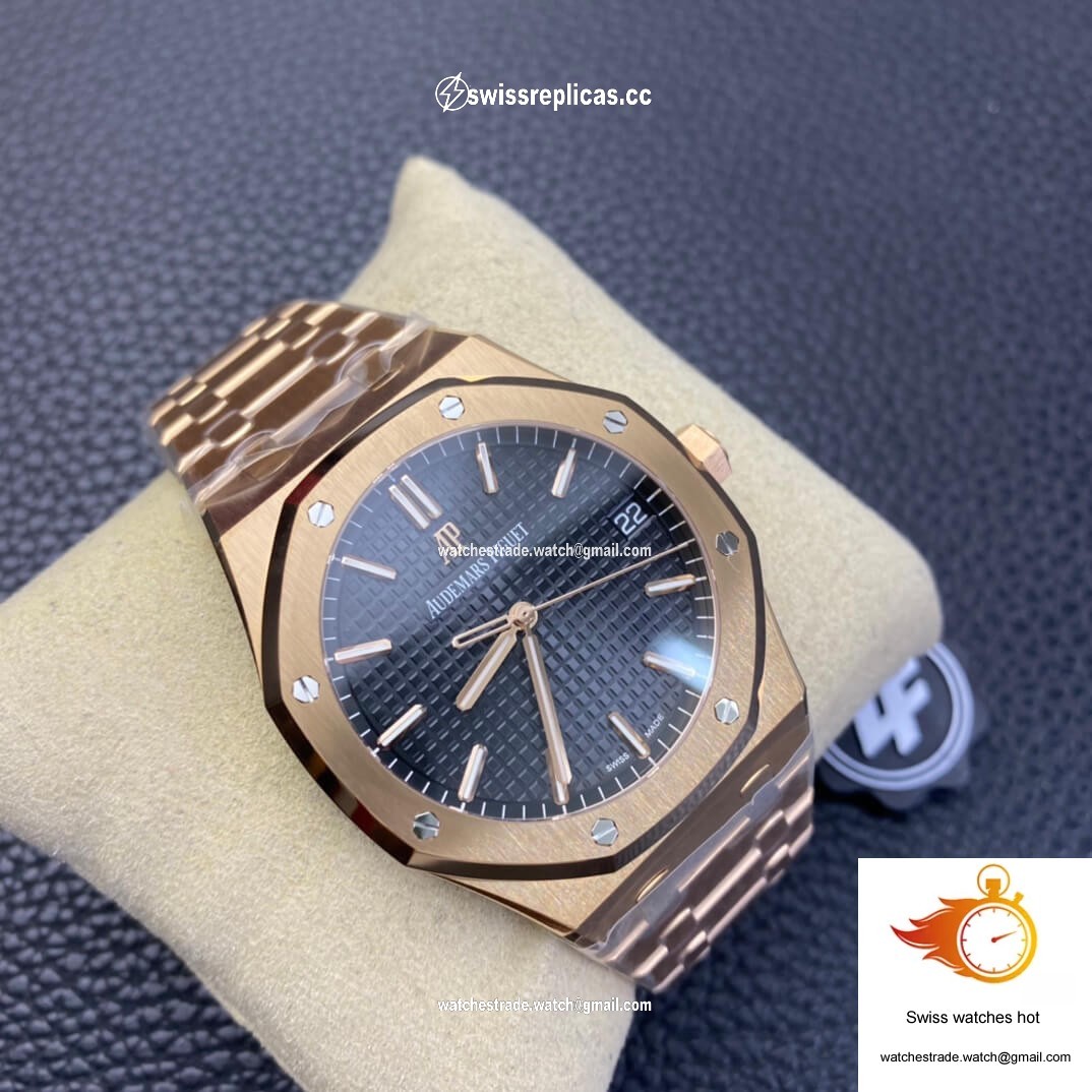 Audemars Piguet Royal Oak 15500OR.OO.1220OR.01 ZF Factory Rose Gold Version Black Dial 2