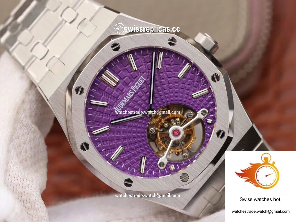 Audemars Piguet Royal Oak Tourbillon 26522ST.OO.1220ST.01 JF Factory Purple Dial 2