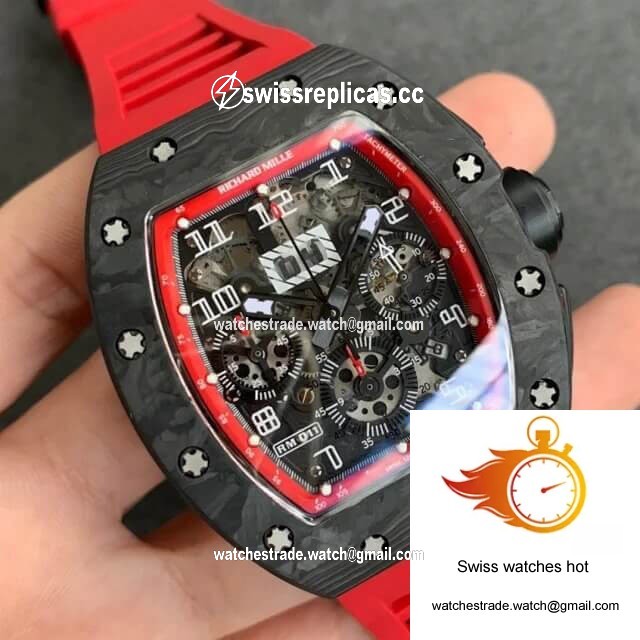 Richard Mille RM-011 KV Factory V2 Forged Carbon Case Rubber Strap 2