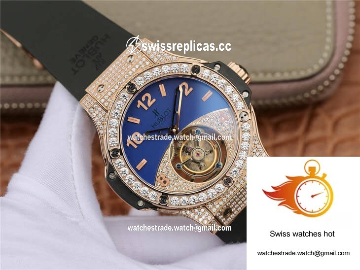 Hublot Big Bang Tourbillon Rose Gold Diamond Dial 2