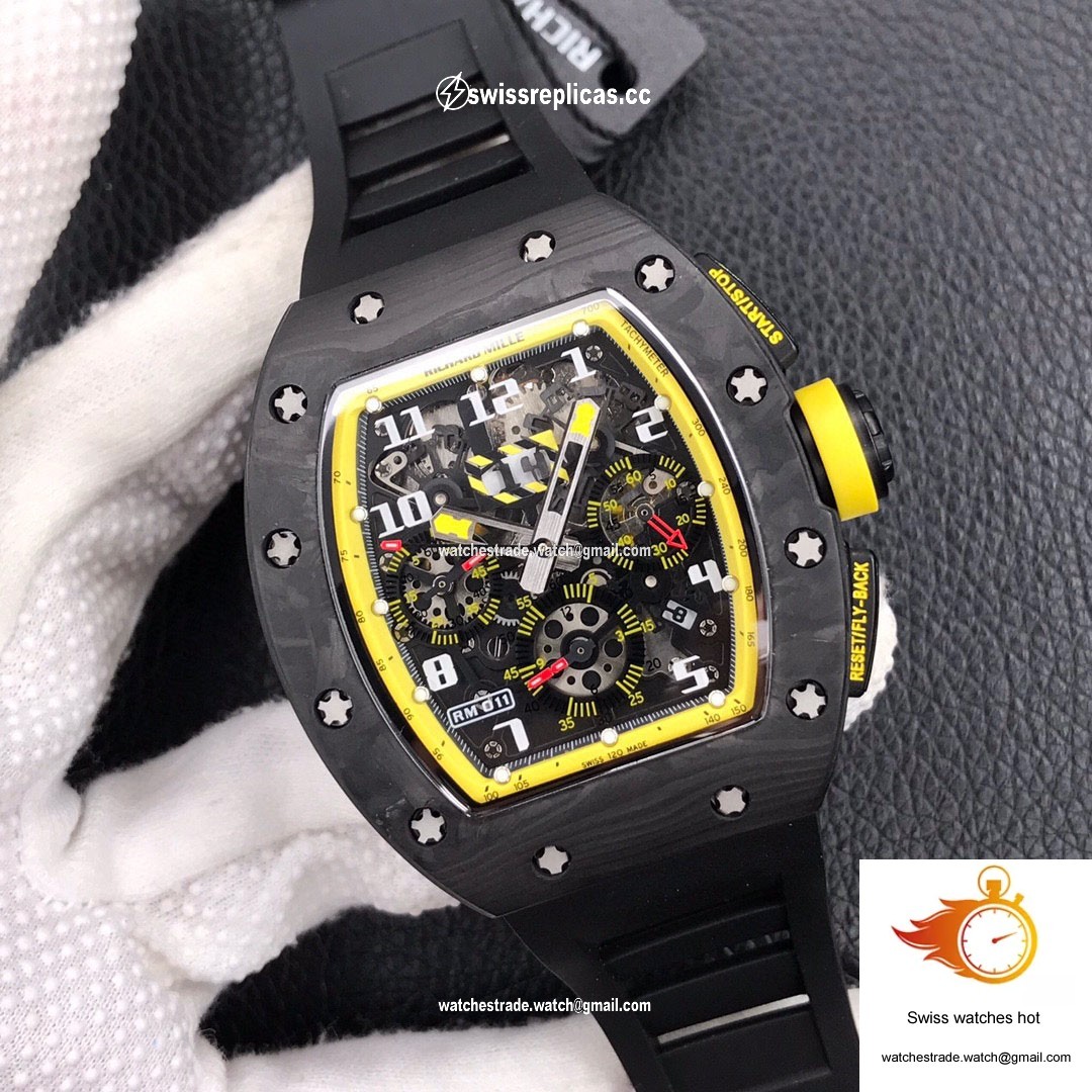Richard Mille RM-011 KV Factory Forged Carbon Black Strap 2