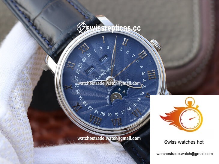 Blancpain Villeret 6654-1529-55B OM Factory V2 Blue Dial 2