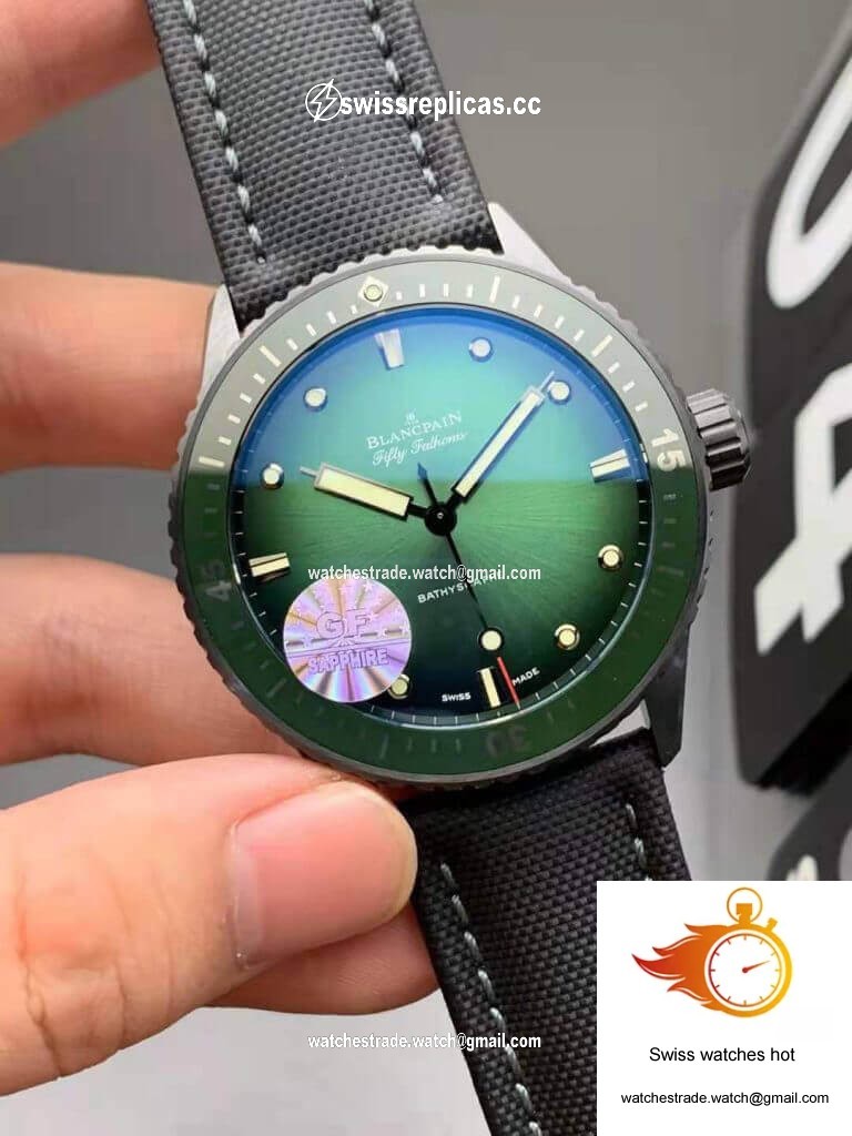 Blancpain Fifty Fathoms Bathyscaphe Mokkarran 5005 0153 NABA GF Factory Green Dial 2