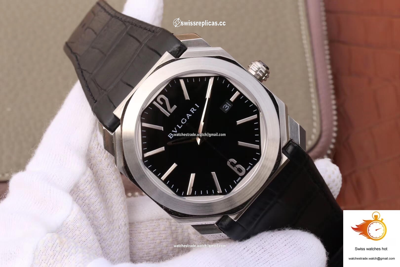 Bvlgari Octo 101964 BGO41BSLD Stainless Steel Bezel 2