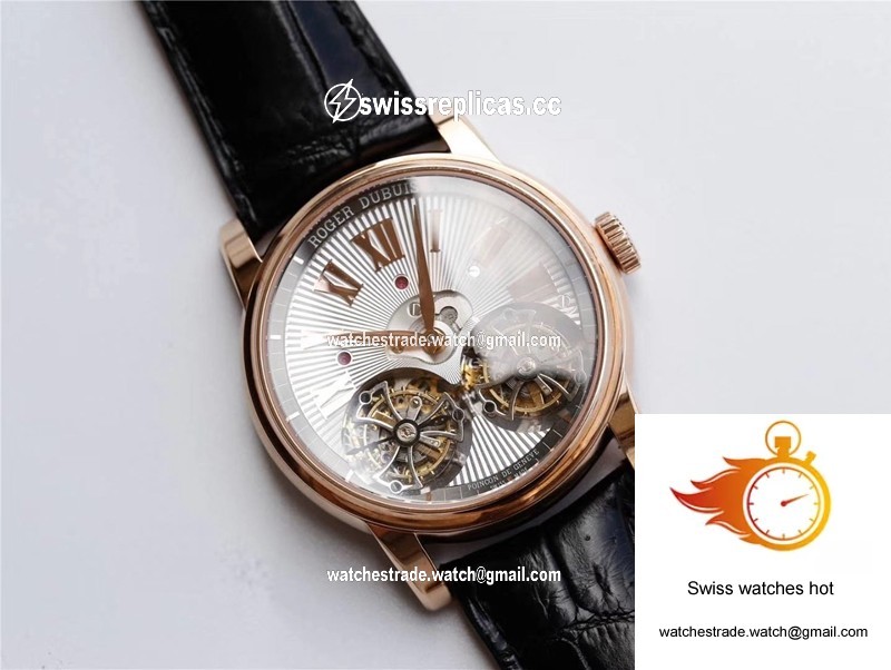 Roger Dubuis Hommage RDDBHO0562 Double Flying tourbillon JB Factory Silver Dial 2