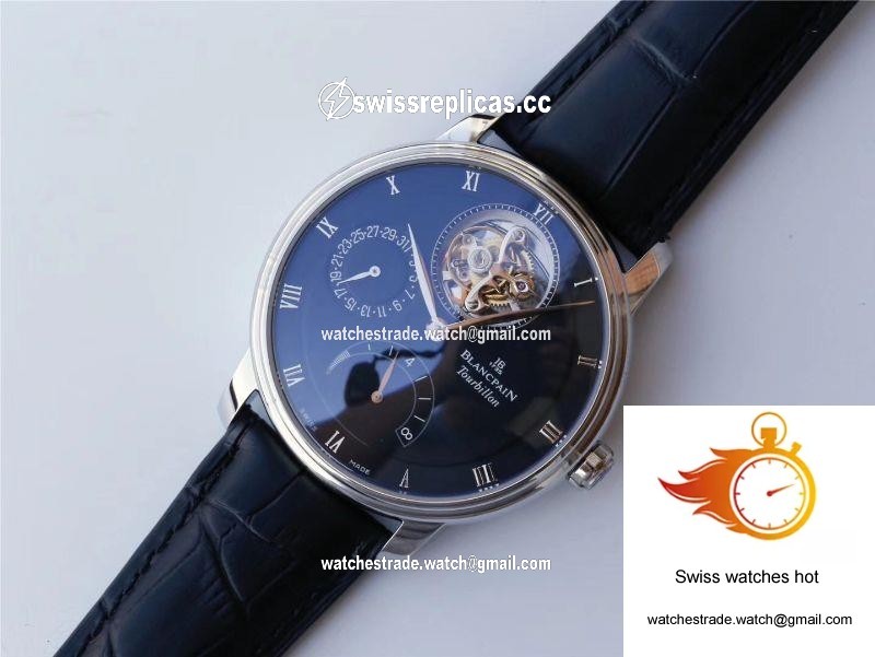 JB Factory Blancpain Villeret Tourbillon 8 Jours 6025-1542-55b Black 2