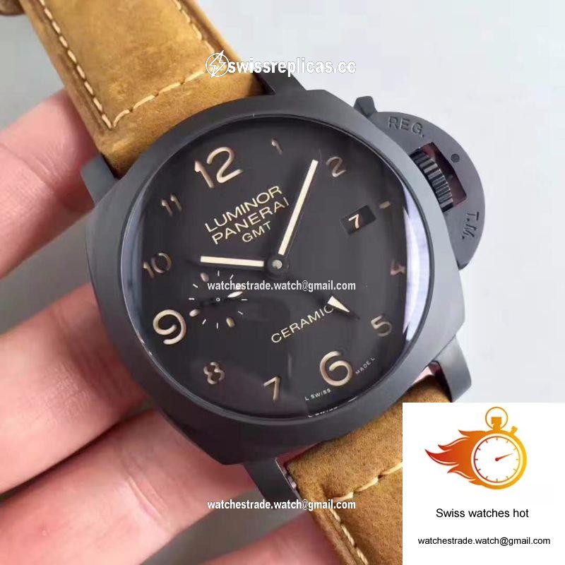 Panerai Luminor GMT 1950 3 Days PAM441 VS Factory V2 Black Dial 2
