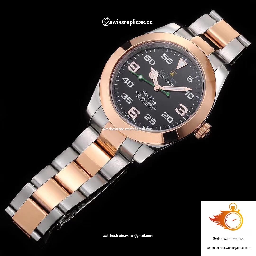 Rolex Air-King 116900 Rose Gold JF Factory Black Dial 2