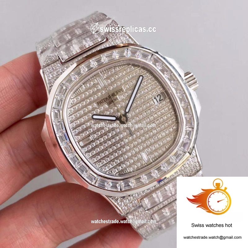 Patek Philippe Nautilus Jumbo 5719/1G-001 Diamonds Dial 2