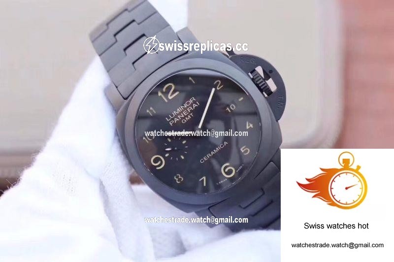 Panerai Tuttonero Luminor 1950 3 Days GMT PAM438 VS Factory Black Dial 2