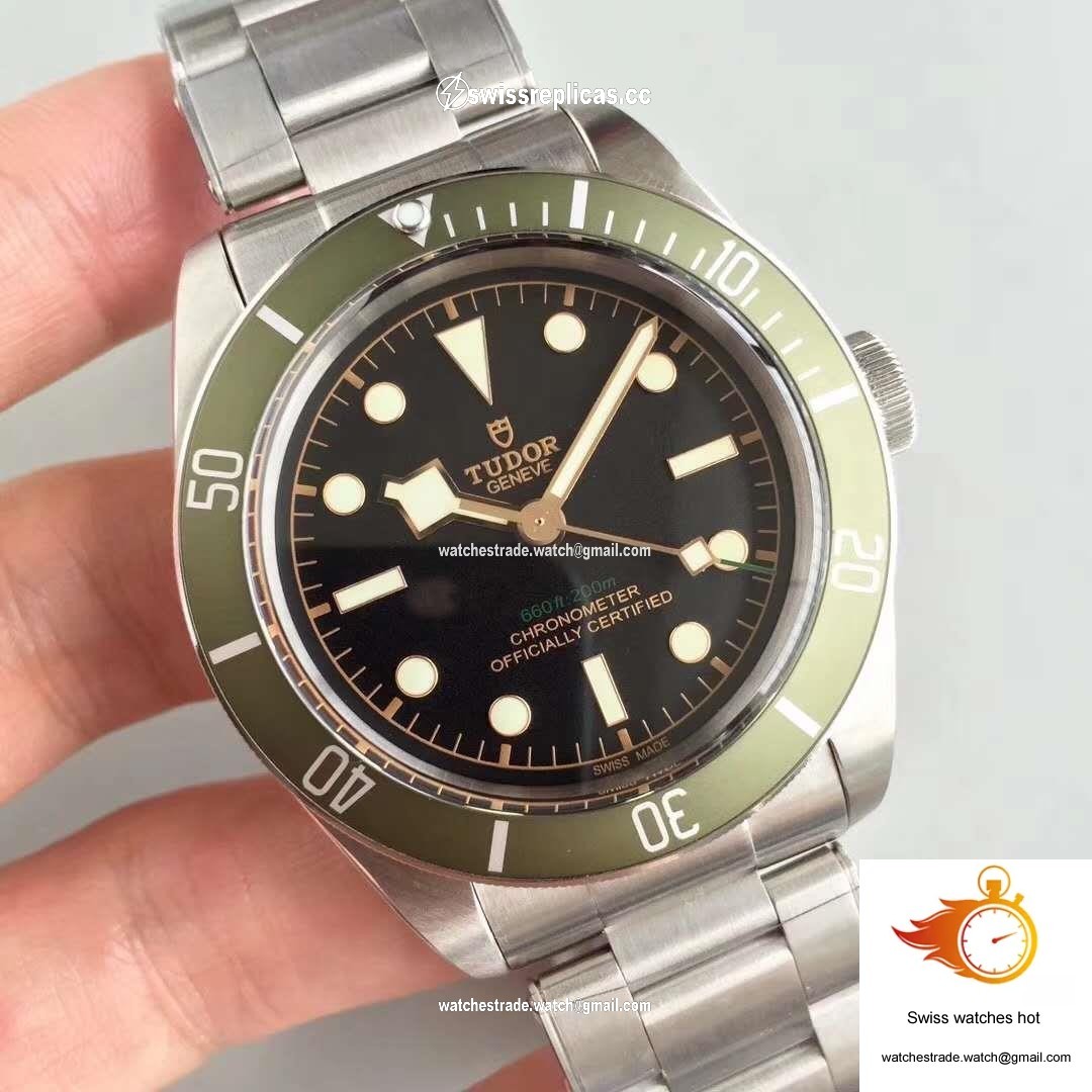 Tudor Heritage Black Bay Green Harrods Special Edition 79230G ZF Factory Black Dial 2