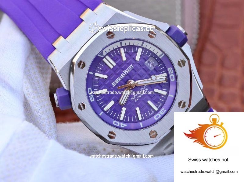 Audemars Piguet Royal Oak Offshore Diver 15710ST.OO.A077CA.01 Purple Dial 2