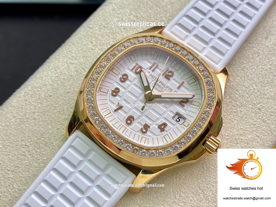 Patek Philippe Aquanaut 5067A Quartz Ladies PPF Factory Yellow Gold Diamond-set Bezel 3