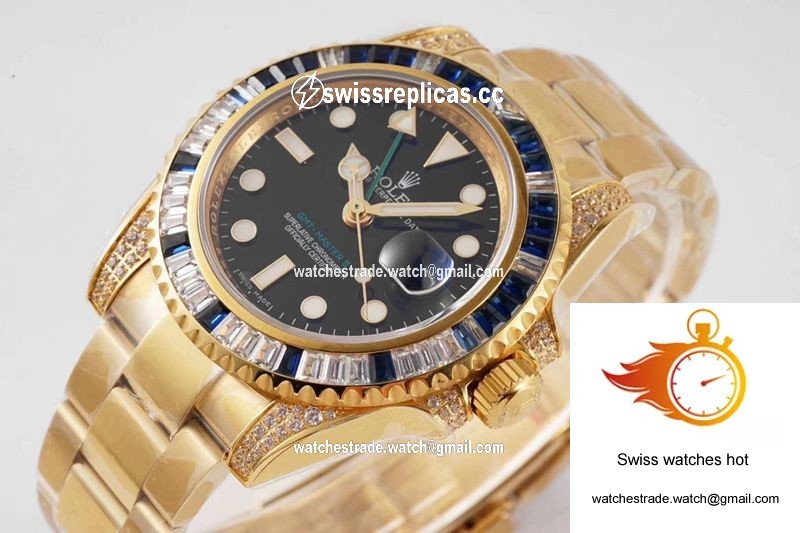 Rolex GMT Master II 116758 SAru ROF Factory Blue White Diamond 3
