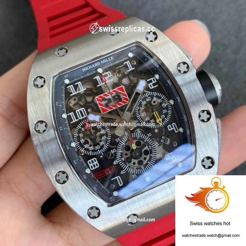 Richard Mille RM011 KV Factory Red Rubber Strap 3